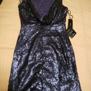 Lulus navy sequin dress
